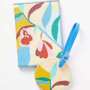 Anthropologie Darcy Passport & Luggage Tag Set